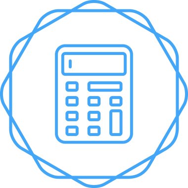 hesap makinesi web simgesi, vektör illüstrasyonu 