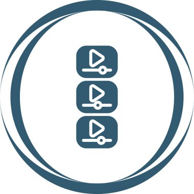  Video simgesinin vektör illüstrasyonu