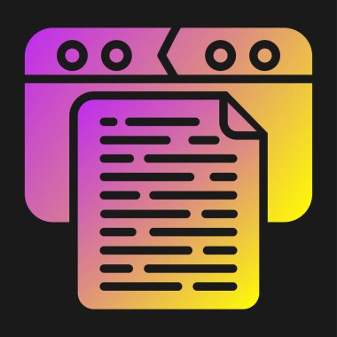 belge web simgesi vektör illüstrasyonu