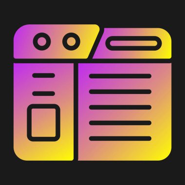 Web sitesi modern simgesinin vektör illüstrasyonu