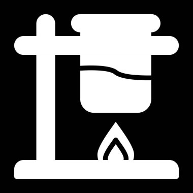 Bunsen Burner simgesi, vektör illüstrasyonu
