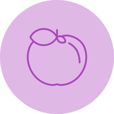 elma meyve ikonu vektör illüstrasyonu