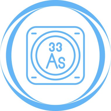 Arsenik kimyasal element. Web simgesi basit illüstrasyon