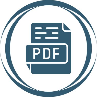 PDF dosya vektör simgesi 