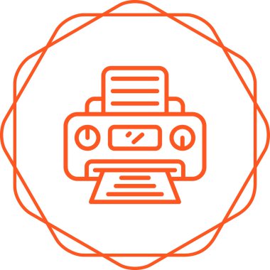 Yazıcı. Web simgesi basit illüstrasyon