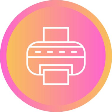 Yazıcı. Web simgesi basit illüstrasyon