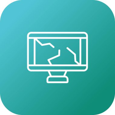 Bilgisayar ekranı simgesini onar. vektör illüstrasyonu