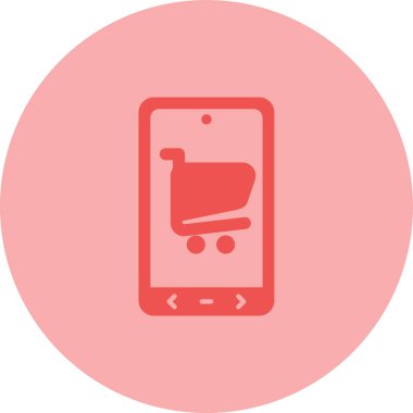 Alışveriş arabası simgesi, vektör illüstrasyonu