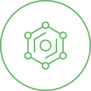 Basit bir altıgen simgesi, web basit illüstrasyonu