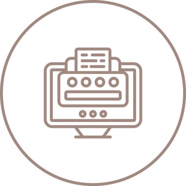 Yazıcı. Web simgesi basit illüstrasyon