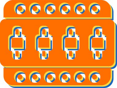 Aktarım Düğmesi simgesi, vektör illüstrasyonu