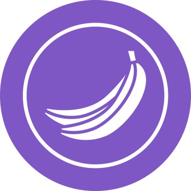 muz meyve ikonu vektör illüstrasyonu