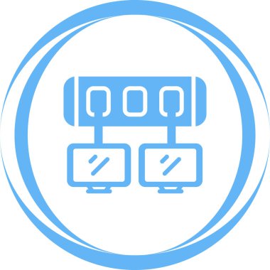 Ağ Anahtarı Vektör Simgesi Beyaz Arkaplanda İzole Edildi 