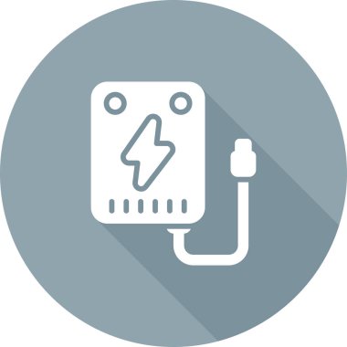 Taşınabilir şarj simgesinin vektör illüstrasyonu