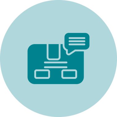 Skype sohbet simgesi, vektör illüstrasyonu