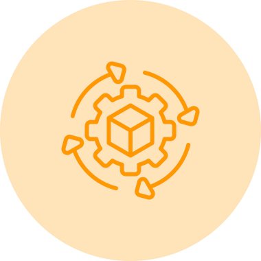  Tedarik Zinciri Analitik Simgesi Vektör İllüstrasyonu