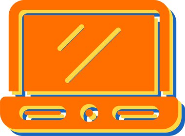 dizüstü bilgisayar simgesi, vektör illüstrasyonu basit tasarım