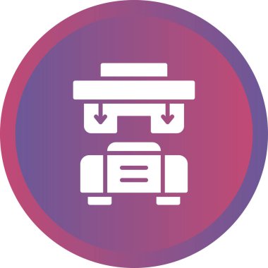 Web tasarımı, bilgi grafikleri ve daha fazlası için Creative Press Machine simgesi çizimi