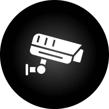 ccTV kamera simgesinin vektör illüstrasyonu 