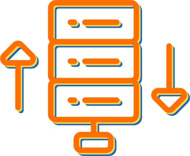 Bant genişliği web simgesi, vektör illüstrasyonu 