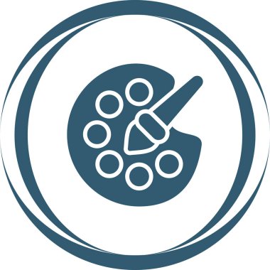 Sanatçı Paleti ve boya fırçası vektör çizimi