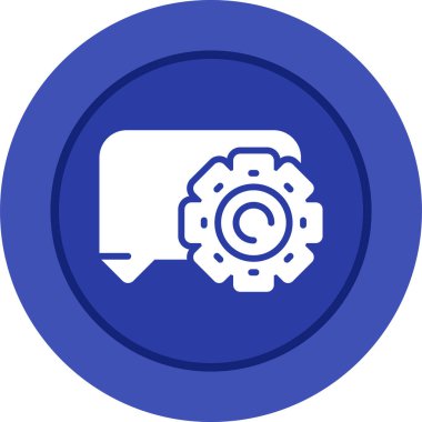 Sohbet balonu simgesi, vektör illüstrasyonu basit tasarım