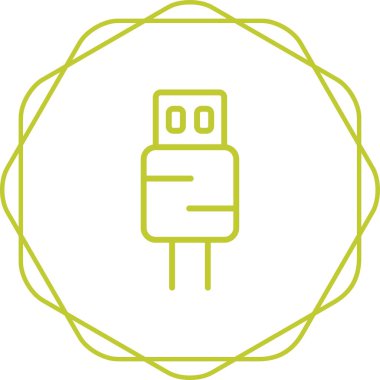 usb simgesi, vektör illüstrasyonu basit tasarım