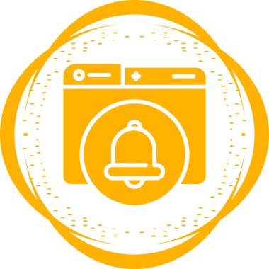 bildirim çanı simgesi, vektör illüstrasyonu basit tasarım