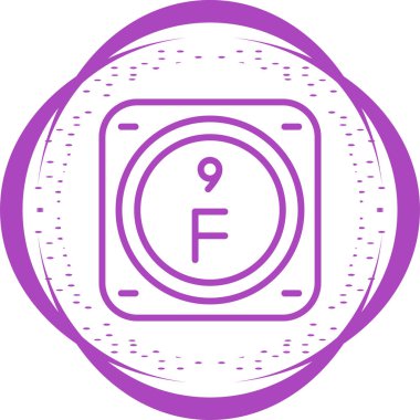 Periyodik tablo ağının kimyasal elementi basit illüstrasyon