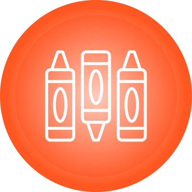 Pastel boya ikonu, vektör illüstrasyonu basit tasarım