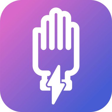 Eldiven simgesi, vektör illüstrasyonu basit tasarım