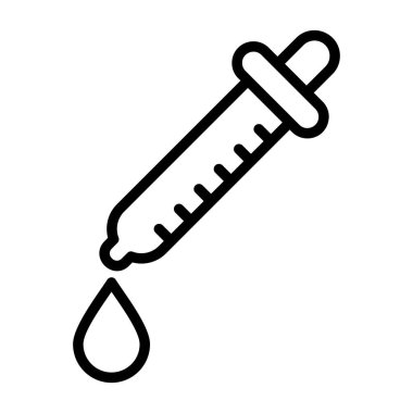 pipette simgesi, tıbbi ve sağlık web illüstrasyonu