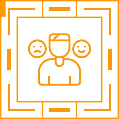 Duygular web simgesi vektör illüstrasyonu 