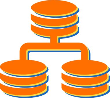 Reseller sunucu simgesi, vektör illüstrasyonu 