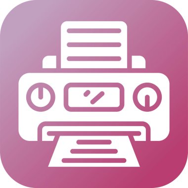 Yazıcı. Web simgesi basit illüstrasyon