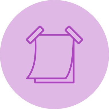 Yapışkan not web simgesi, basit vektör illüstrasyonu