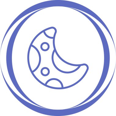 Beyaz arkaplanda ay vektör simgesi, gece simgesi 