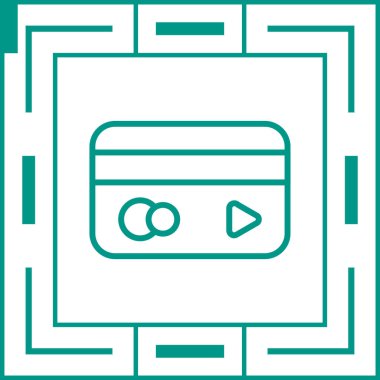 Kredi Kartı Hattı Simgesi. Ödeme Konsepti. Vektör İllüstrasyonu.