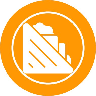 sandviç gıda simgesi, vektör illüstrasyon