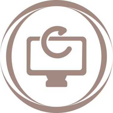 bilgisayar simge vektör illüstrasyonunu yeniden başlatır 