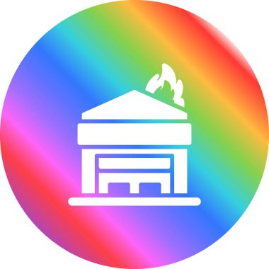 Yangın web simge vektör çizim