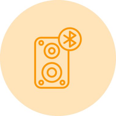 Taşınabilir Bluetooth Hoparlörünün vektör çizimi