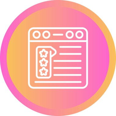 Müşteri İnceleme simgesi, vektör illüstrasyonu basit tasarım