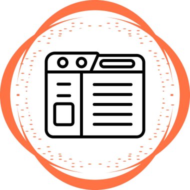 Web sitesi modern simgesinin vektör illüstrasyonu