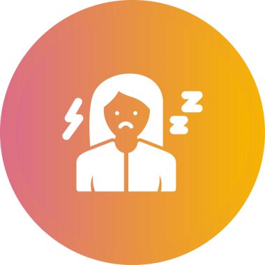 Yorgunluk web simgesi basit illüstrasyon