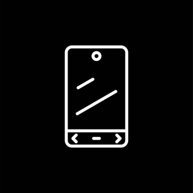 akıllı telefon simgesi, vektör illüstrasyonu basit tasarım