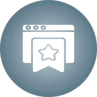 Yer İmi Sekmeleri web simgesi, basit vektör illüstrasyonu