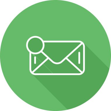 Zarf simgesi, bildirim konsepti. Web simgesi basit illüstrasyon