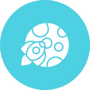 Roket web simgesi, vektör çizim