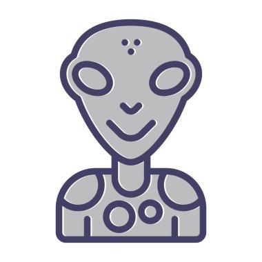 Alien web icon, simple vector illustration clipart